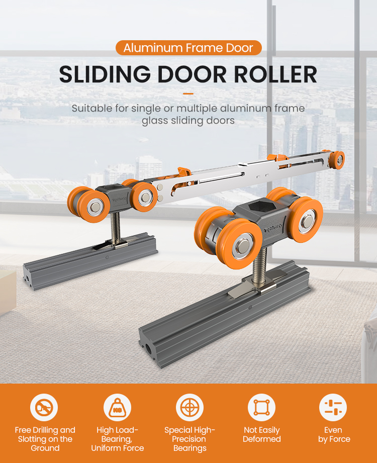 TopStrong 60KG carrello porta scorrevole alluminio doppio ammortizzatore